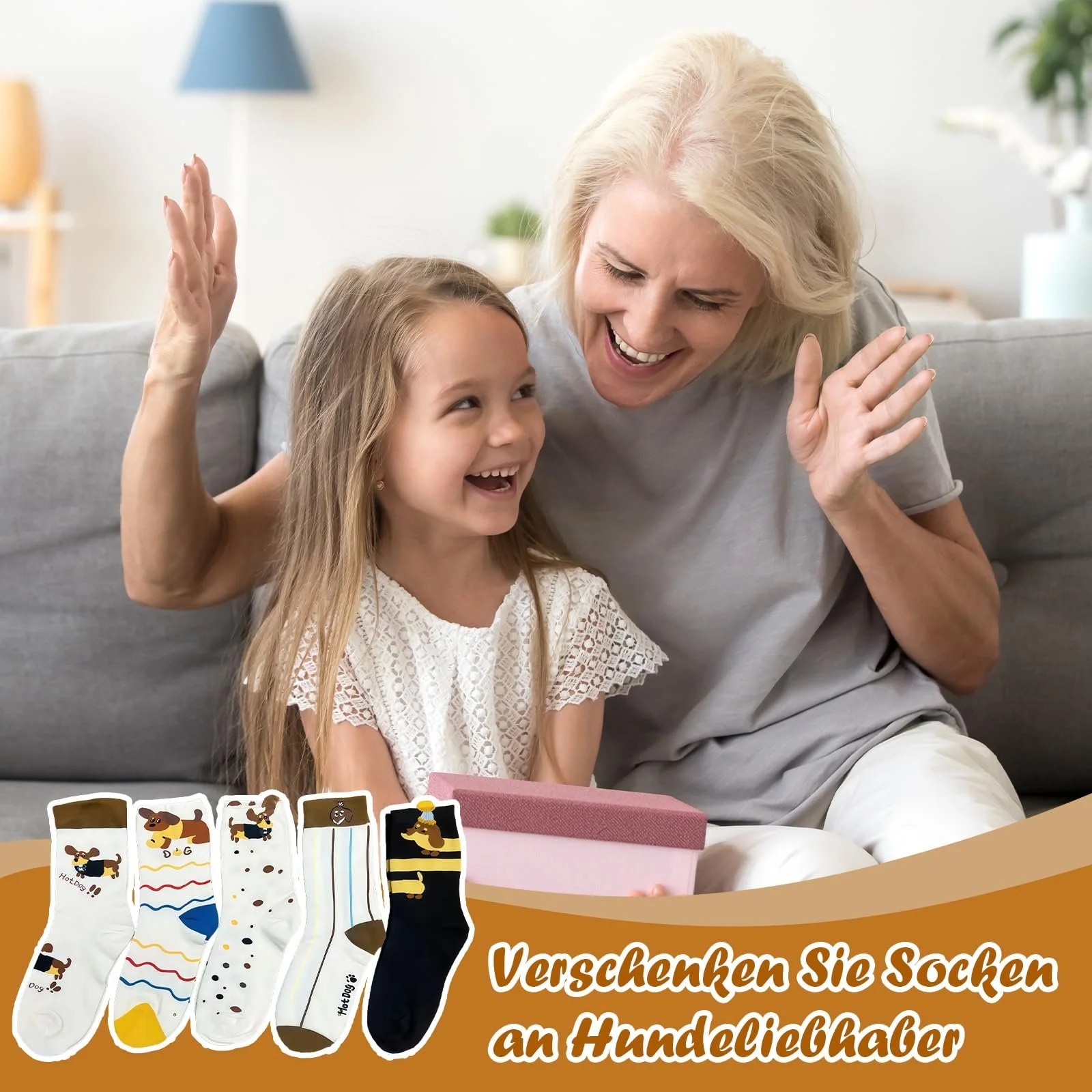 Шкарпетки Такса з малюнком тварин, Кольорові, 5 пар, фото №5 Шкарпетки Такса з малюнком тварин, Кольорові, 5 пар, фото №5