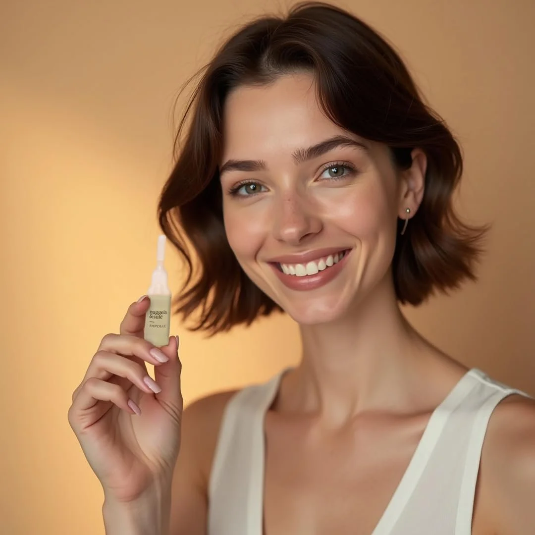 Ампулы Nuggela & Sulé для регенерации волос. Эффективное средство. С андийской макой и морским гликогеном. Увеличивает густоту и силу волос. Особенно подходит для участков с редкими волосами. 8 недель лечения. 8 шт., фото №4