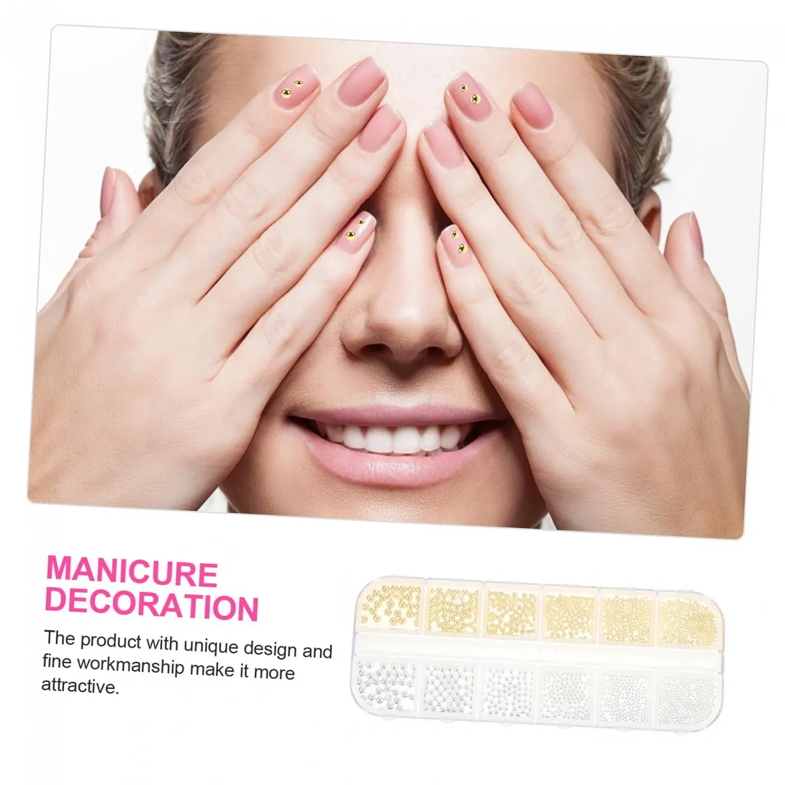 Прикраса для манікюру MERRYHAPY, сталеві кульки, підвіска, фото №8