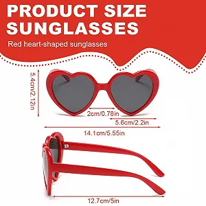 Красные солнцезащитные очки в форме сердца для женщин. synthetic.ua - Фото 1
