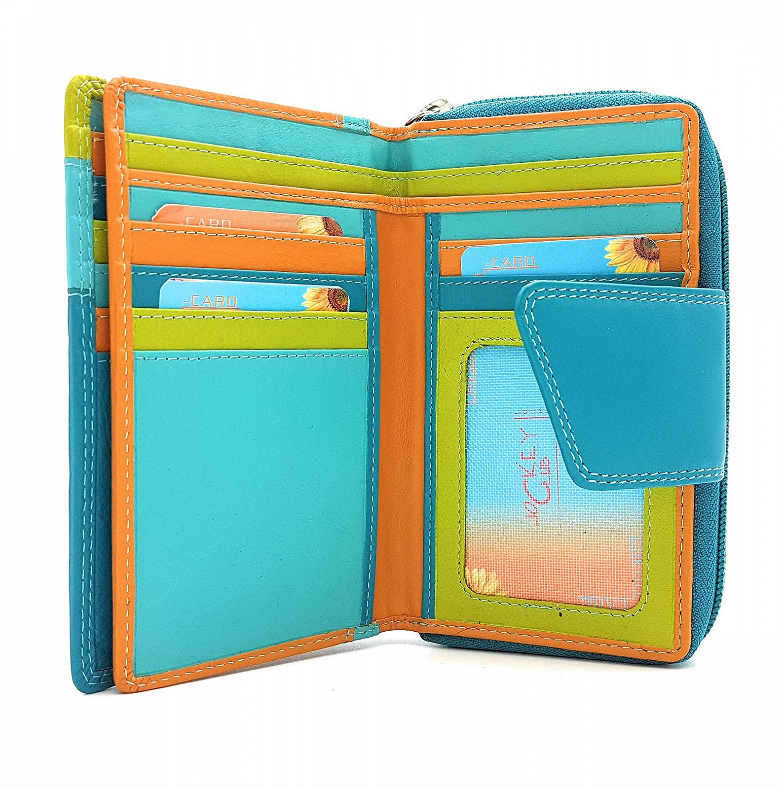 Кошелек Женский Jockey Club Кожа Натуральная Rio Tropic Multicoloured с RFID защитой, Multicoloured/Tropic, S, фото №3