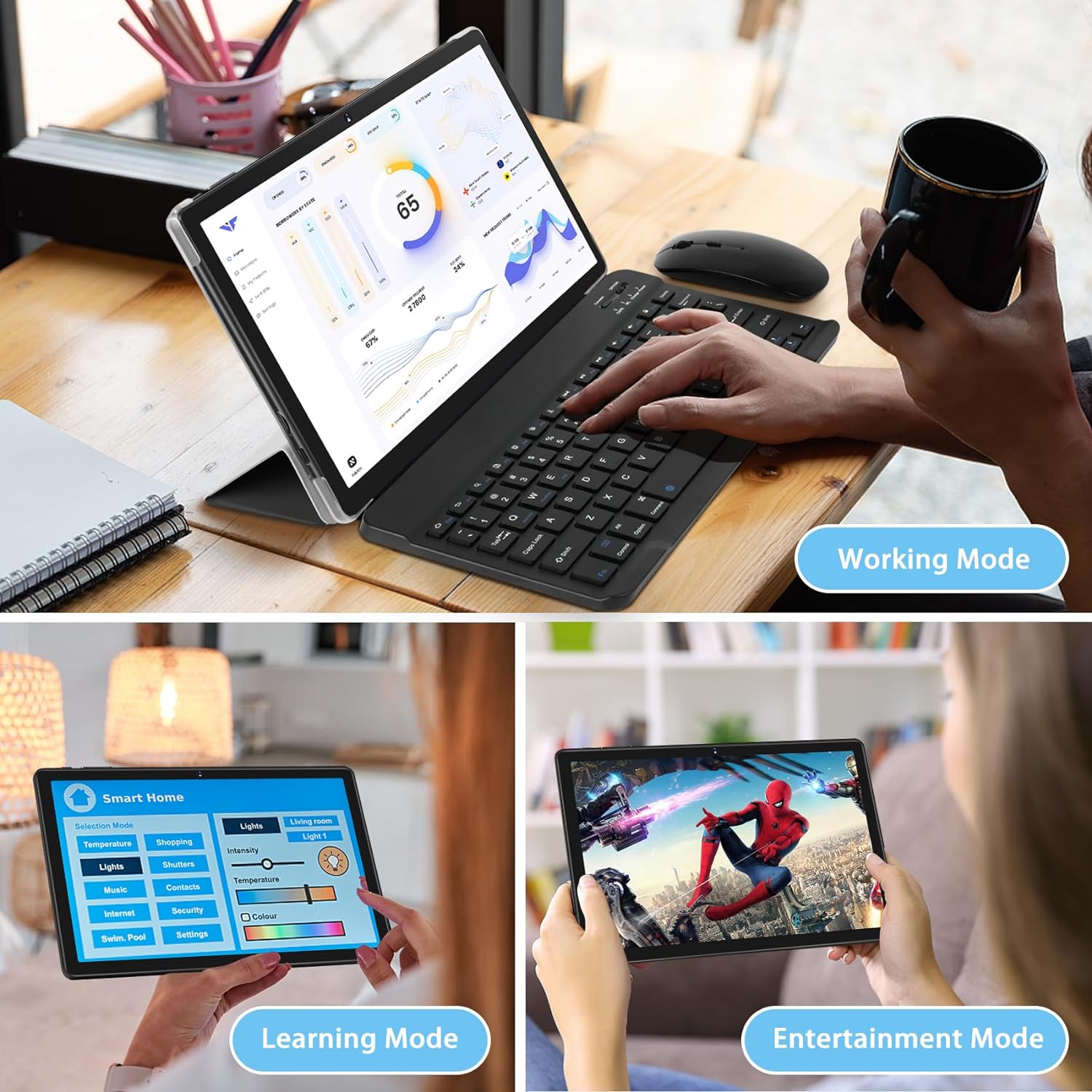 Планшет Oangcc A15 10.1" 12/128Gb 5G WIFI 8 ядер13 Android Чорний, фото №3