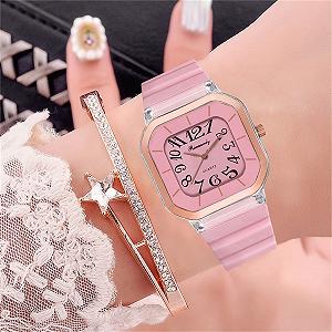 Мужские часы Generisch аналоговые кварцевые желе цвет Парные часы женские спортивные силиконовые школьные средние часы студенческие кварцевые модные трендовые женские часы synthetic.ua - Фото 1