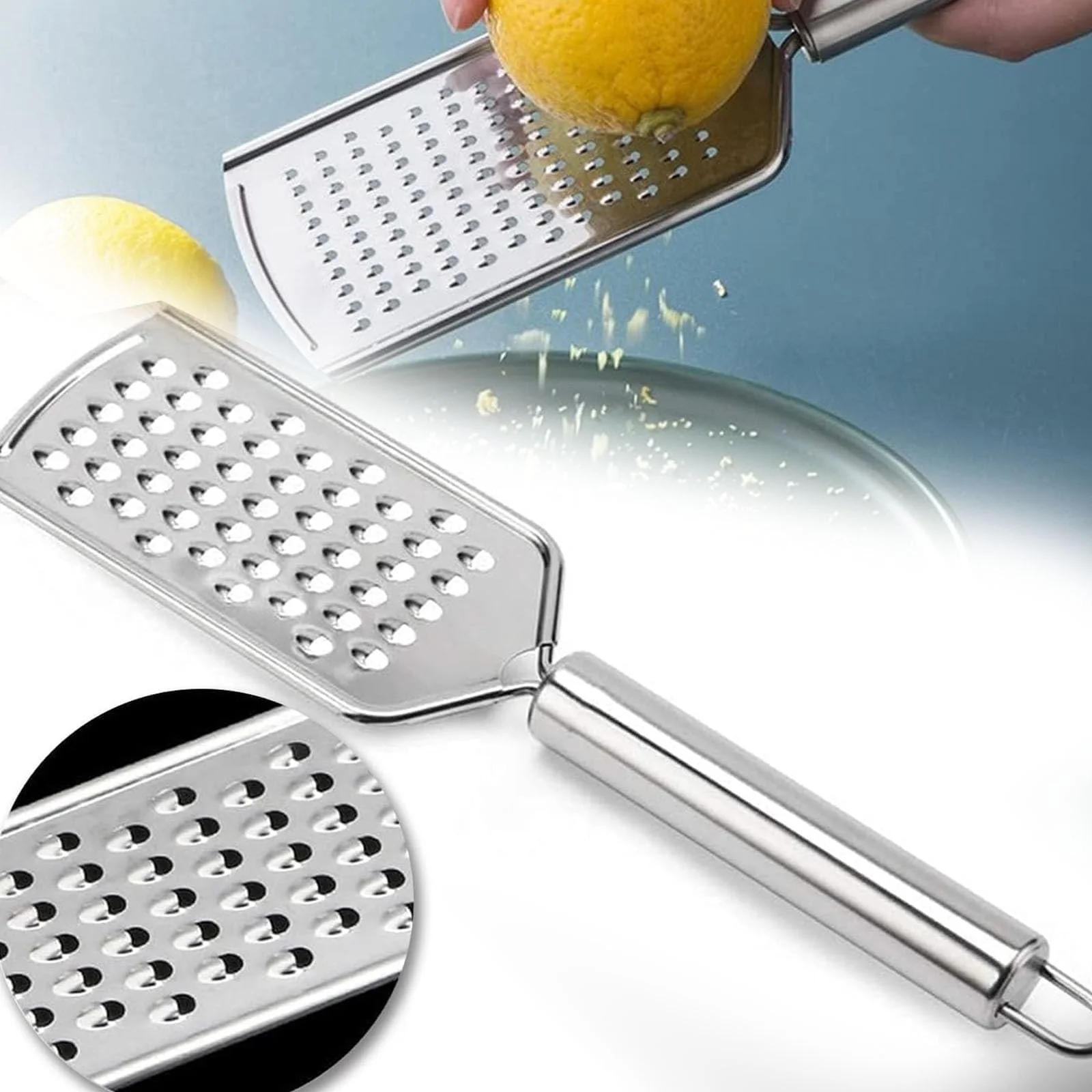 Набор терок из нержавеющей стали 3 шт. ручно, фото №4