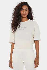 Женская футболка Guess Jeans, Белая, S - Фото 1