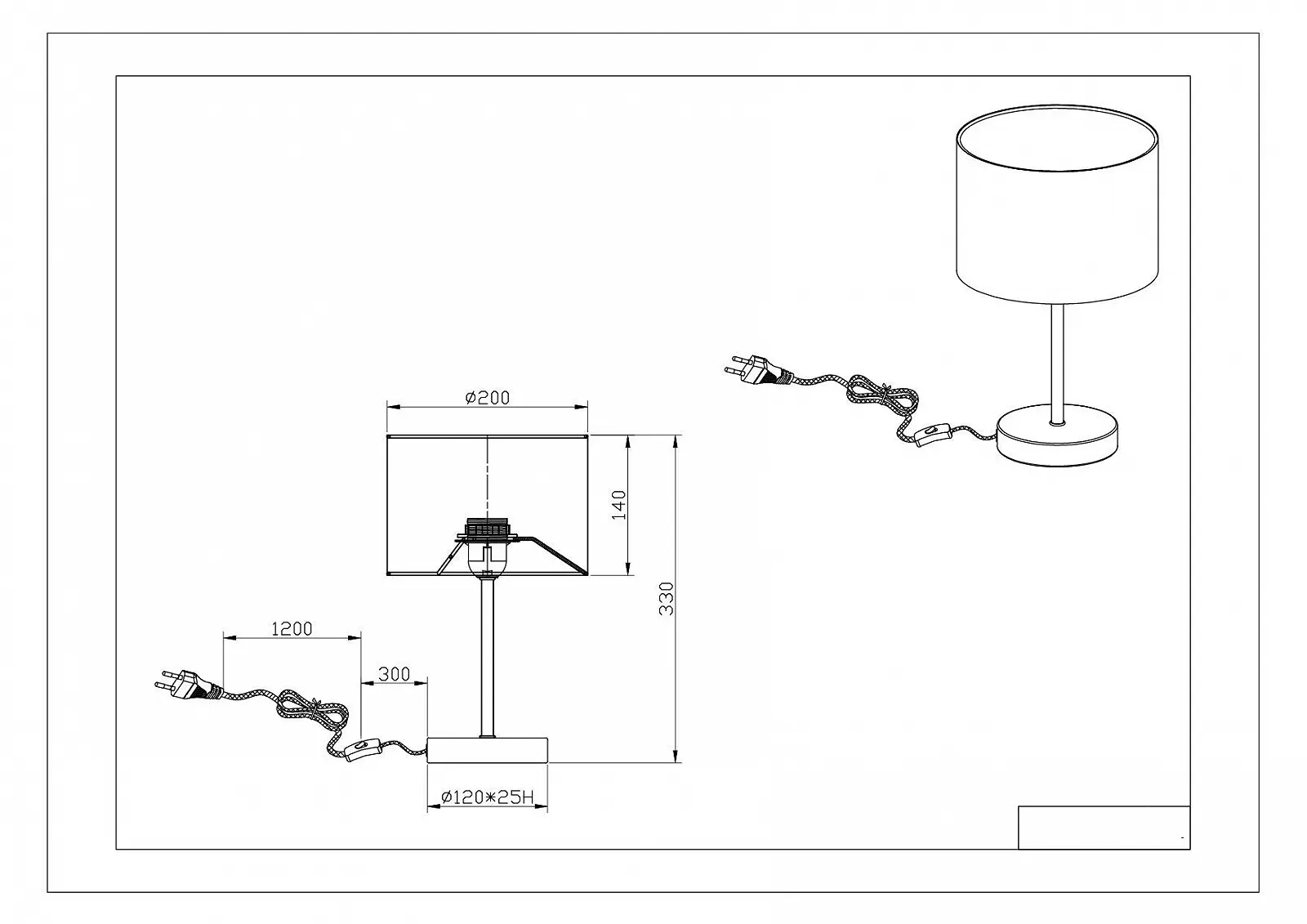Настільна лампа Benny 1 лампа E27 чорна із золотистим, фото №8
