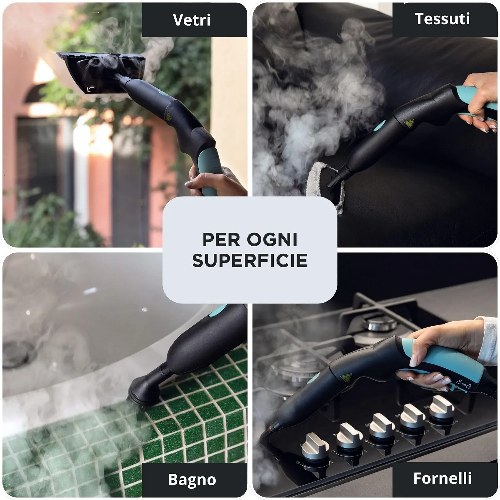 Пароочисник Ariete XVapor Deluxe 4146 5 бар 1500 W Blue, фото №3 Пароочисник Ariete XVapor Deluxe 4146 5 бар 1500 W Blue, фото №3