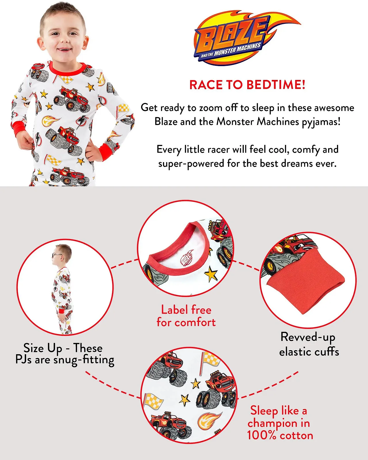 Піжама Blaze and the Monster Machines для хлопчиків, фото №3 Піжама Blaze and the Monster Machines для хлопчиків, фото №3