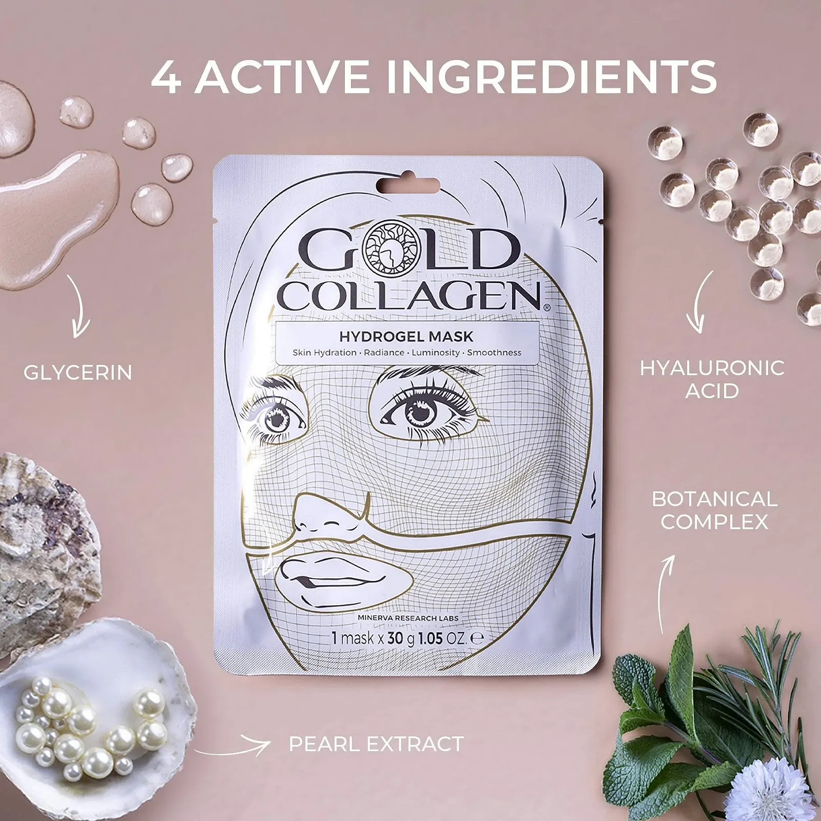 Маска Гідрогелева GOLD COLLAGEN, фото №5