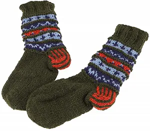 Шкарпетки з овечої вовни ручної в'язки GURU SHOP - Фото 1