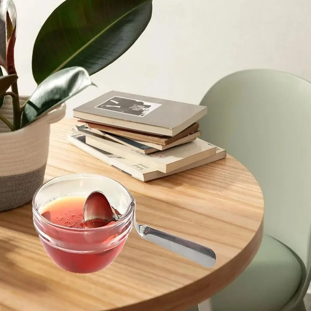 Ложка для джему з нержавіючої сталі з загнутою ручкою, набір 6 штук, фото №7