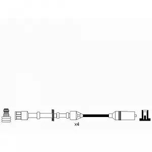 Комплект проводів запалювання NGK 0967 для AUDI SEAT SKODA VW LAMBORGHINI BENTLEY synthetic.ua - Фото 1