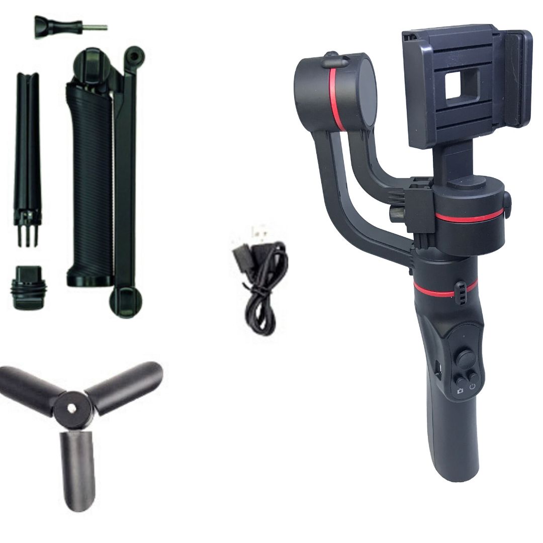 Электронный стедикам стабилизатор для камеры и для телефона трехосевой XPRO BALANCE BT с  Bluetooth (Gimbal Stabilizer) и Монопод-тринога, фото №7