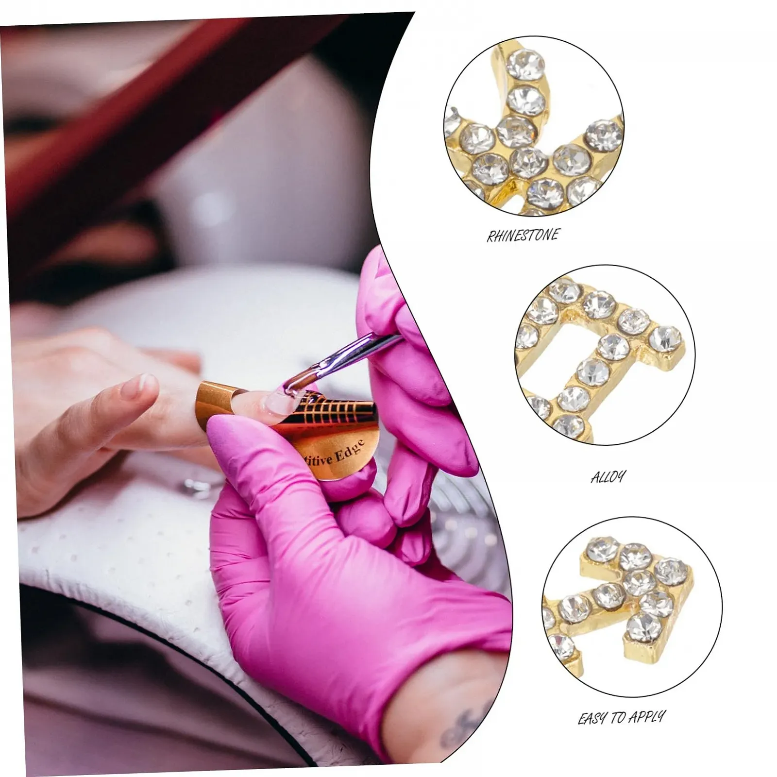 Прикраса minkissy 36 шт стрази для нігтів, фото №3