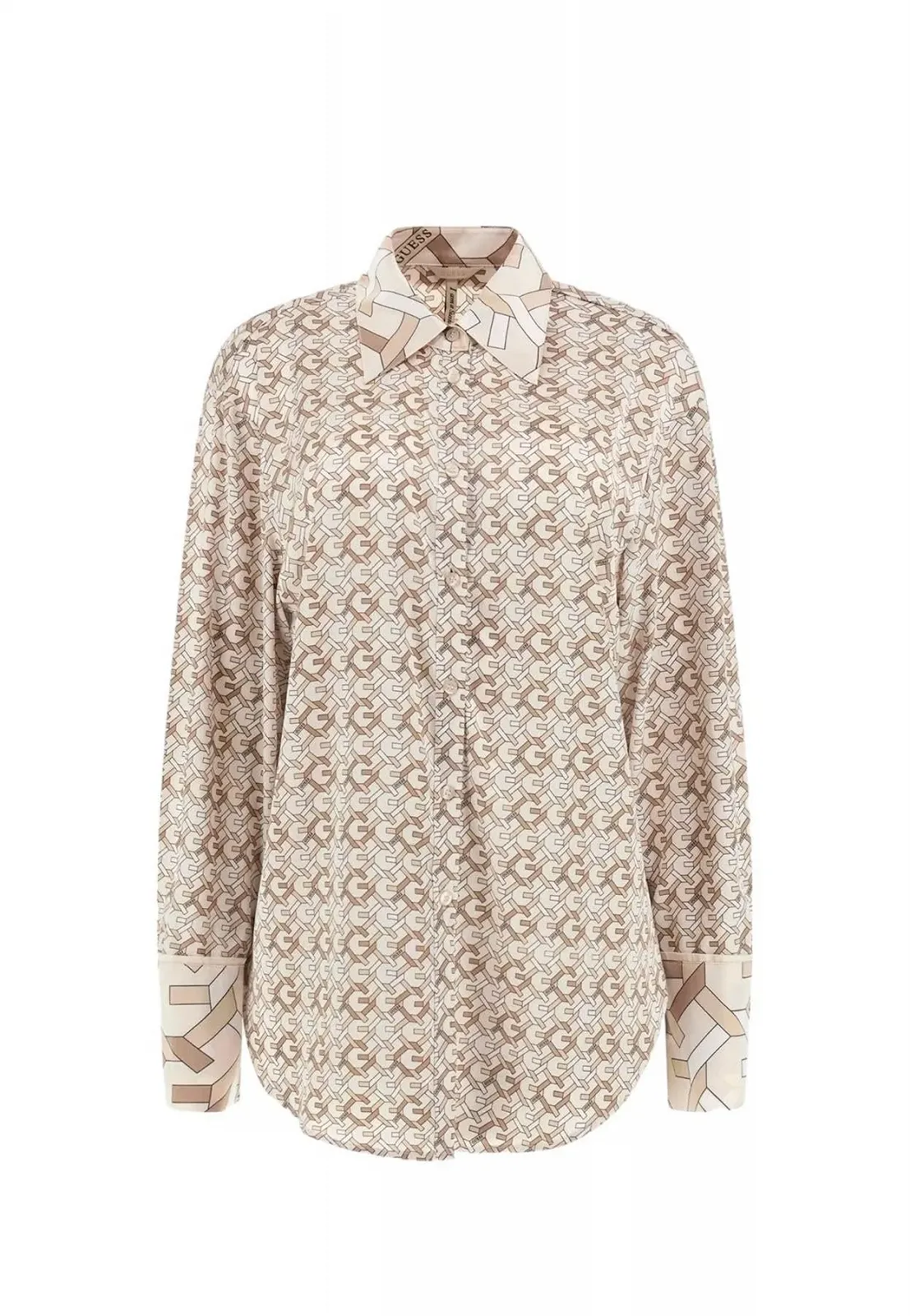 Сорочка з довгими рукавами Guess Alexandra W4YH47 WF1T2 Бежева, Small, фото №1