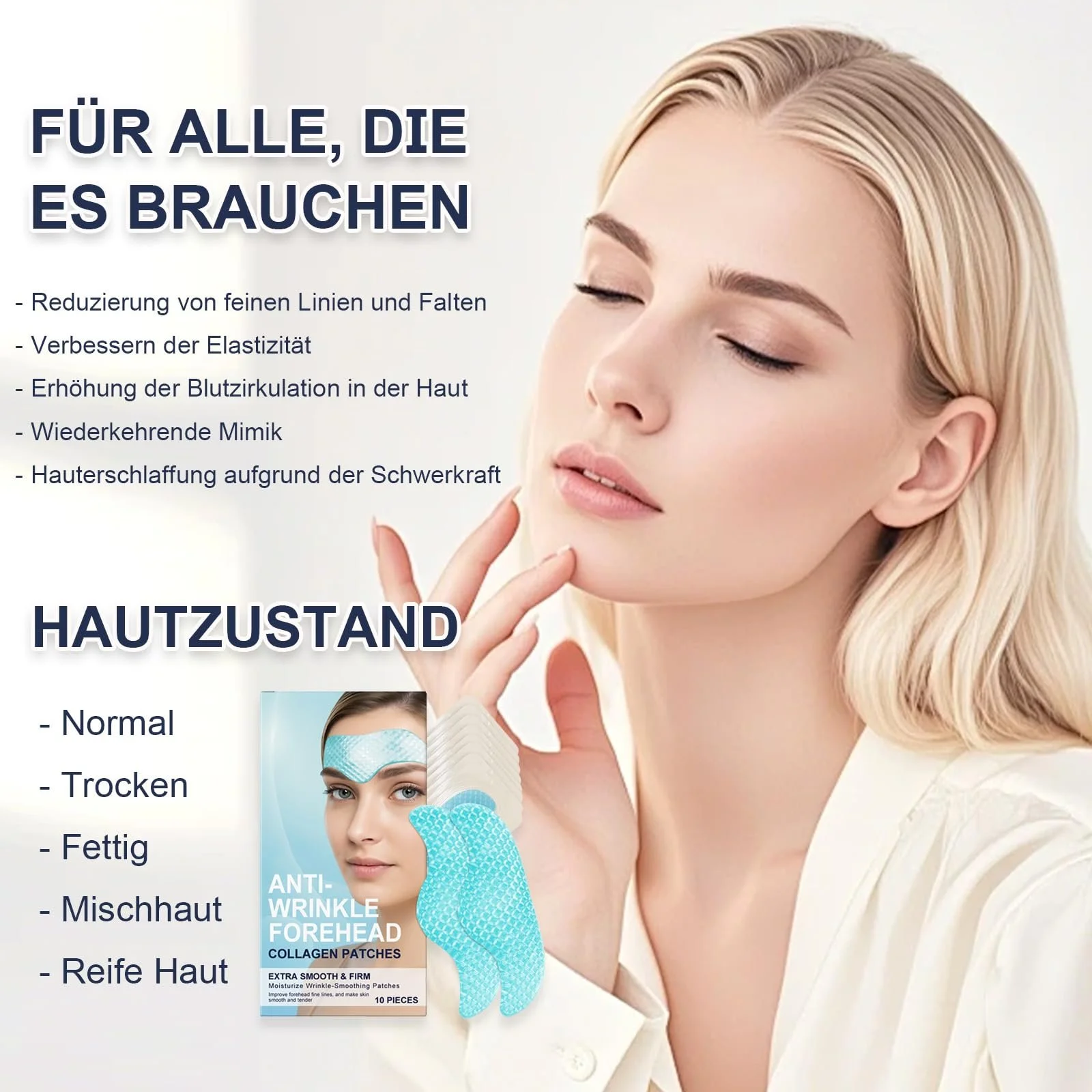 Пластыри от морщин с коллагеном для разглаживания и увлажнения кожи лица (10 шт.), фото №4 Пластыри от морщин с коллагеном для разглаживания и увлажнения кожи лица (10 шт.), фото №4