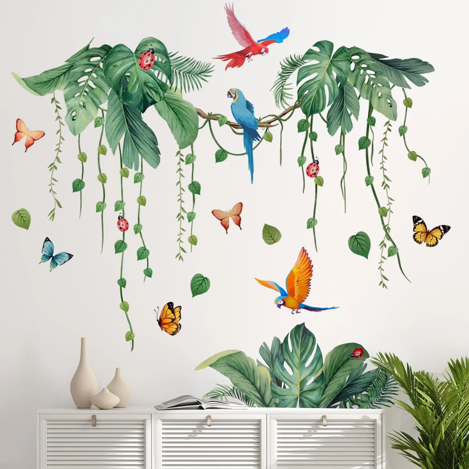 Наклейка на стіну Jungle Tropical Leaves 79 x 90 см, фото №1