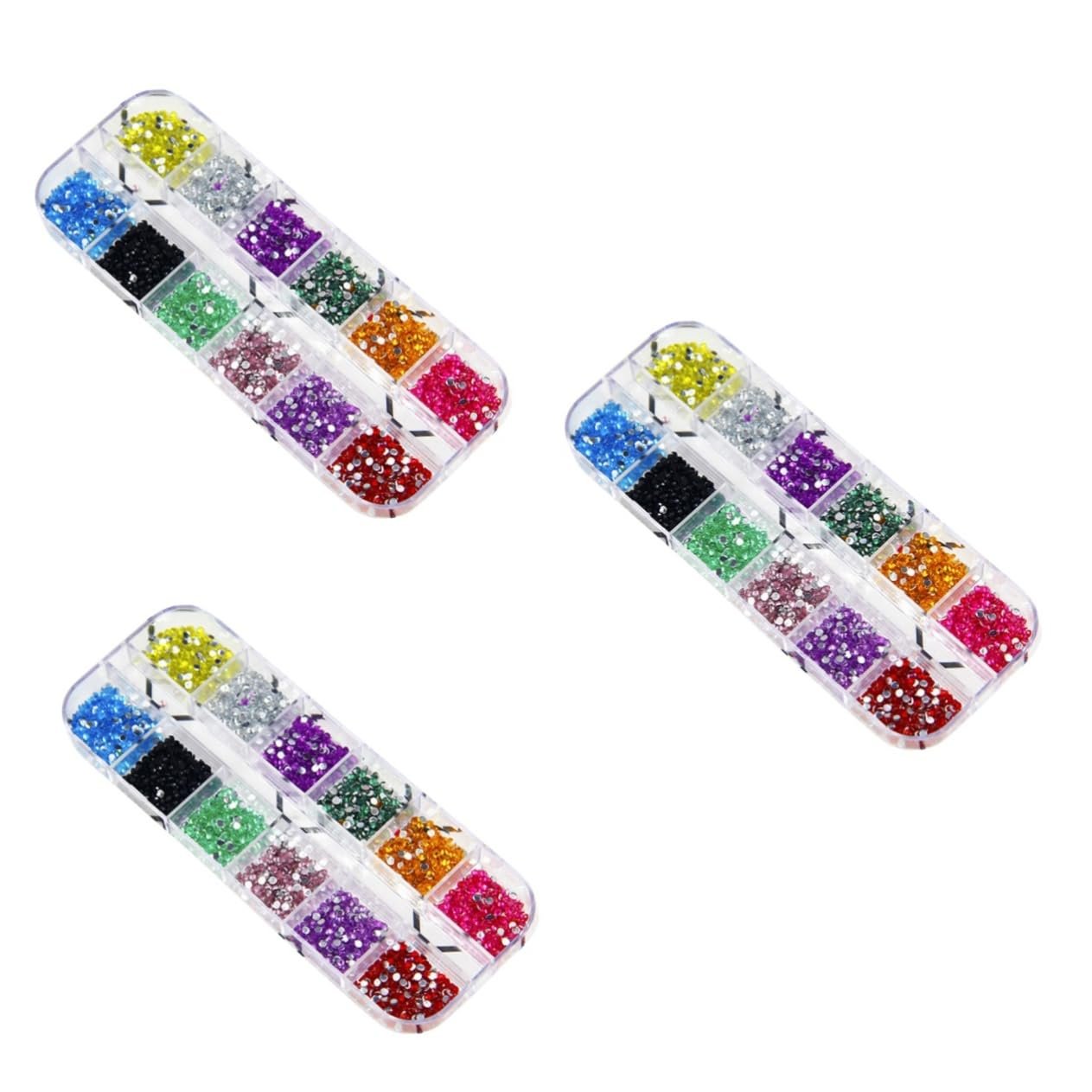 Стрази для нігтів MAGICLULU 6000 шт12 кольорів, фото №1