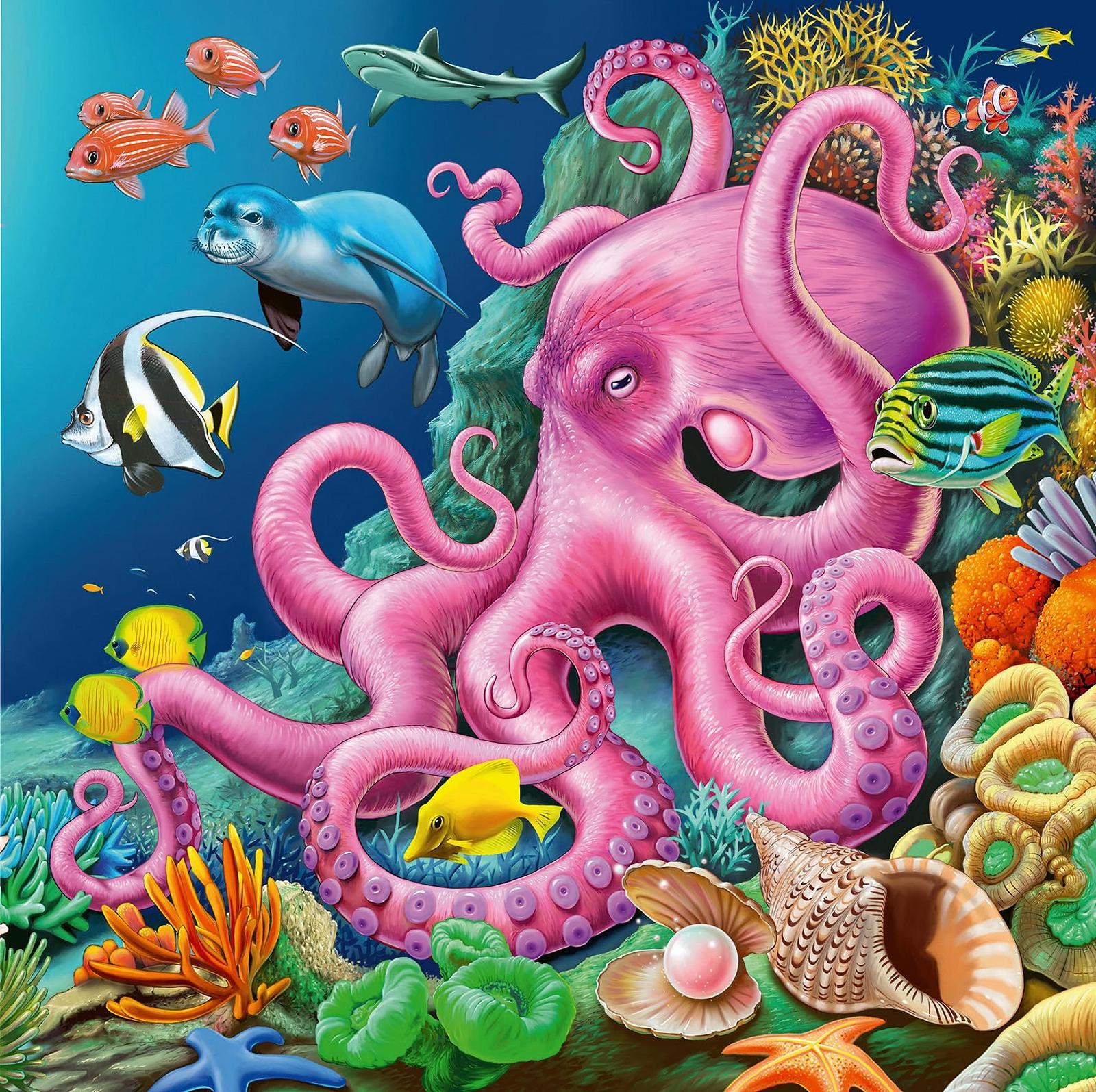 Дитячий пазл Ravensburger Enchanting Underwater World 12000859 3 x 49 деталей від 5 років, фото №2