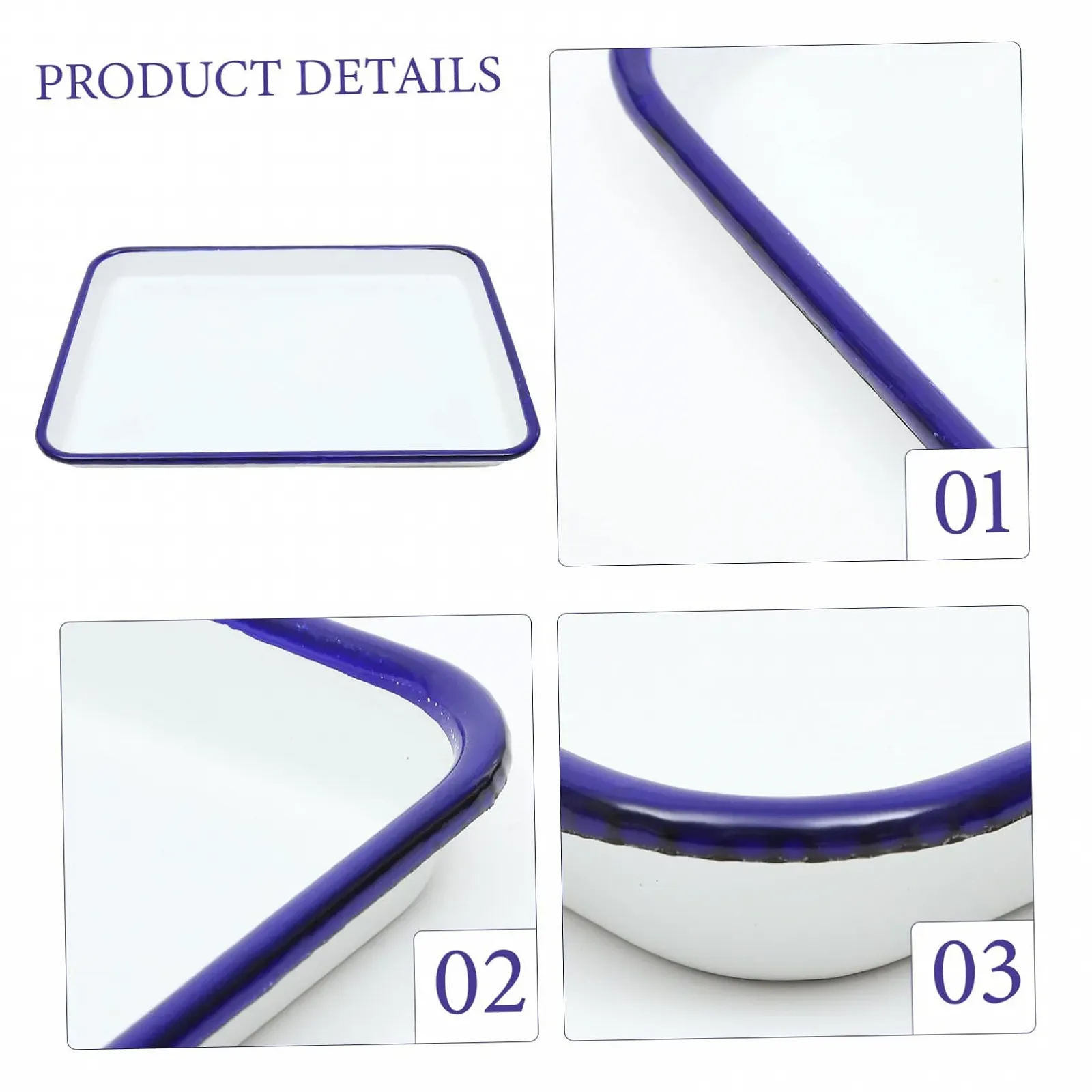 Форма для запекания IMIKEYA прямоугольная эмалированная термостойкая устойчивая к царапинам, фото №5