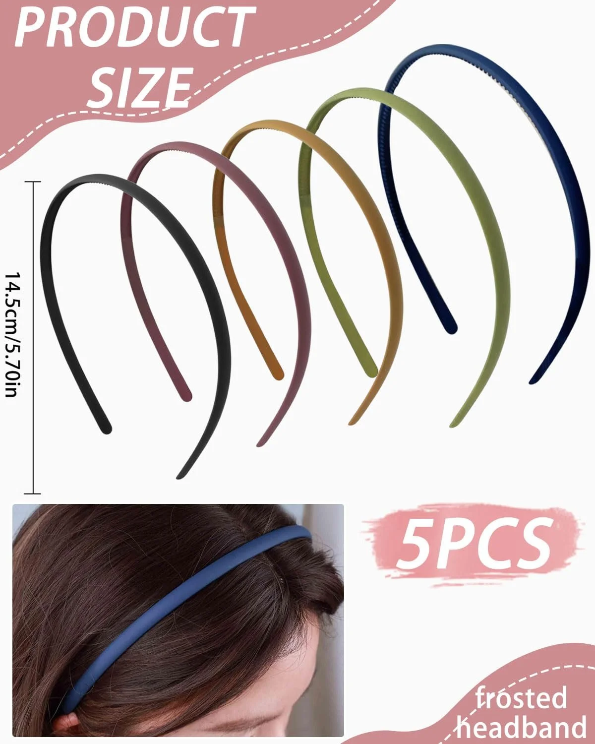 Набір з 5 обручів на голову, фото №2