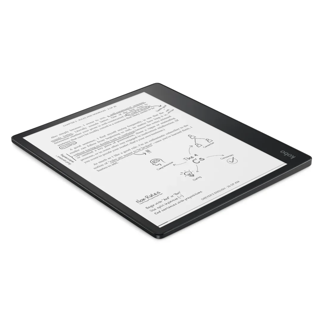 Электронная книга 10.3" Kobo Elipsa / 32ГБ / Linux / Wi-Fi / Bluetooth / Сенсорный E-Ink Carta 1200 экран (1404 × 1872) / Поддержка стилуса / Настраиваемая яркость ComfortLight / Dropbox и Google Drive интеграция / До 4 недель Черный, фото №2