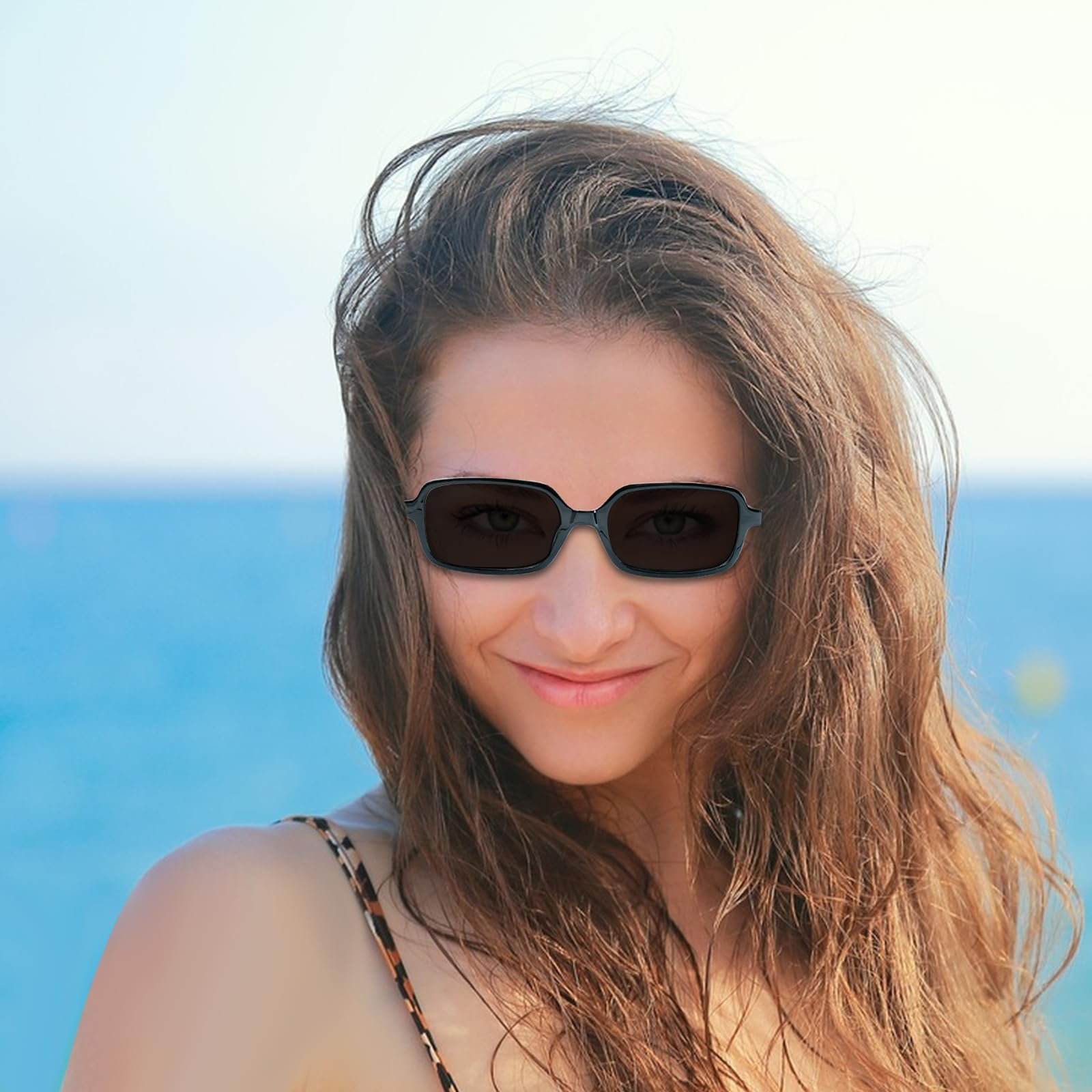 Сонцезахисні окуляри JASFLY Чоловічі поляризовані 90-х Blue/Brown, фото №5