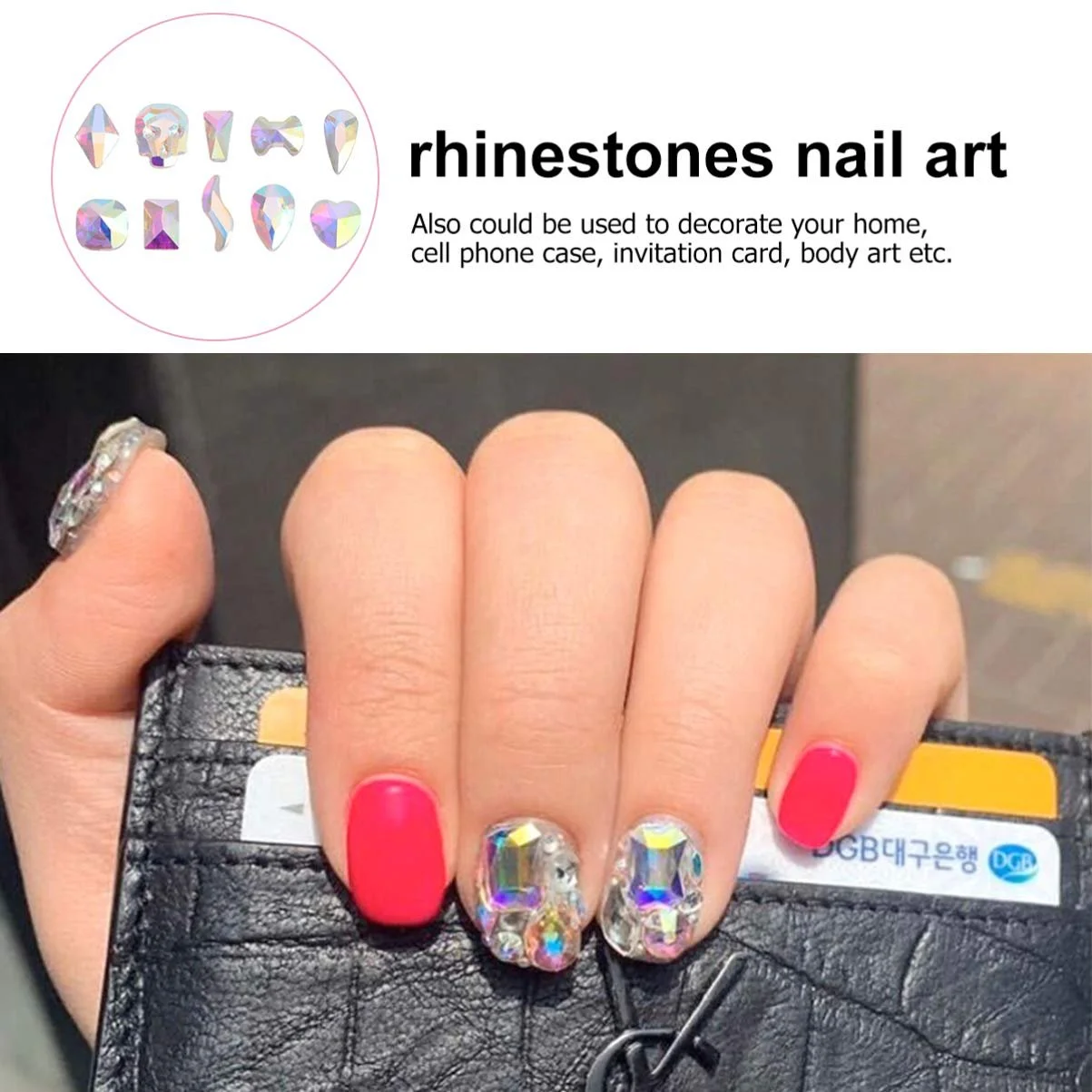 Стразы Акриловые Бриллианты AB для ногтей 3D стекло 100 шт., фото №3 Стразы Акриловые Бриллианты AB для ногтей 3D стекло 100 шт., фото №3