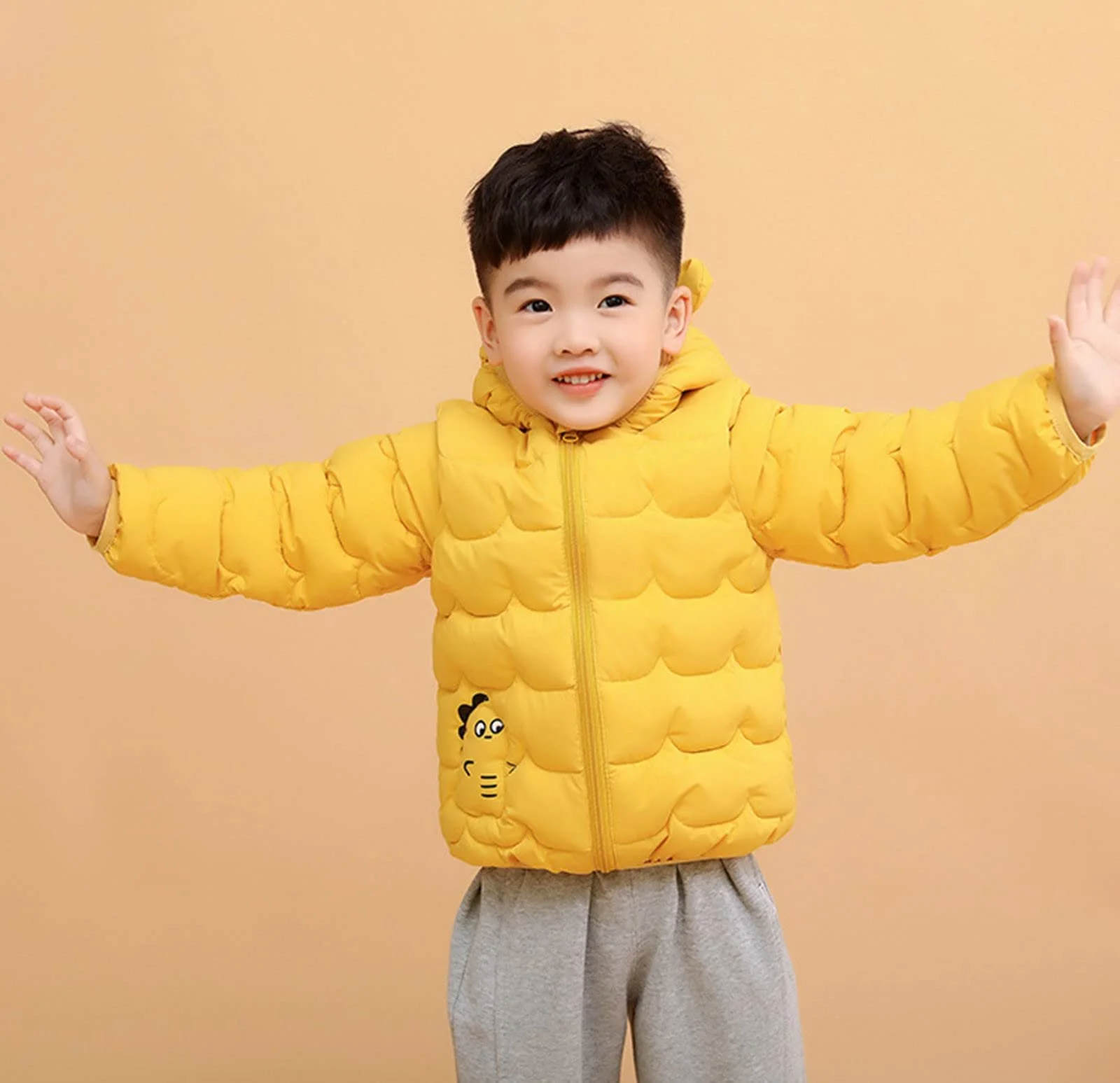 Дитяча зимова куртка Пуховик Щільна бавовняна куртка, фото №2