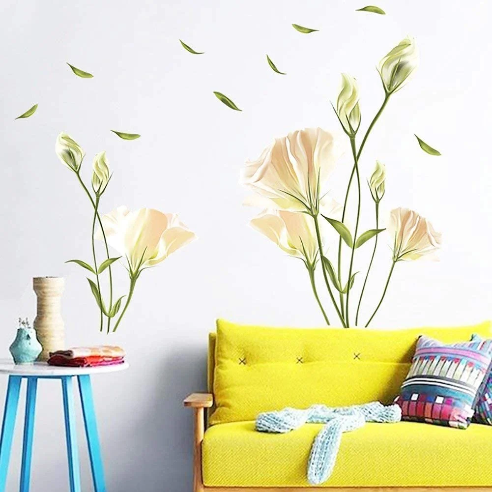 Наклейка на стіну WandSticker4U Flowers Calla Lily XL Біла/Жовта, фото №2