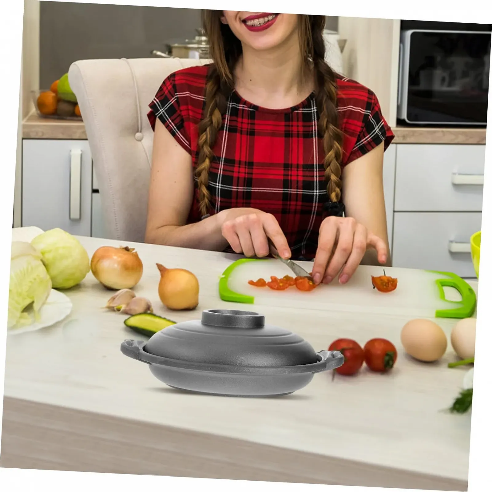 Кастрюля Toyvian керамическая с двойной ручкой антипригарная для газовой плиты, фото №7