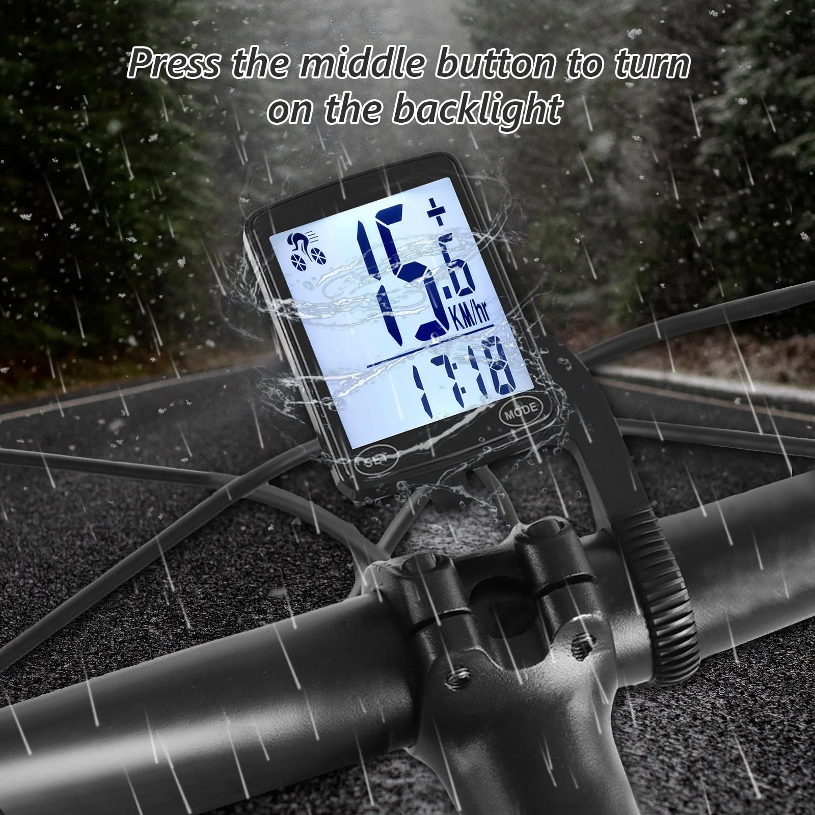 Велокомпьютер Wireless Waterproof IPX6 Multiple Functions MTB, фото №5