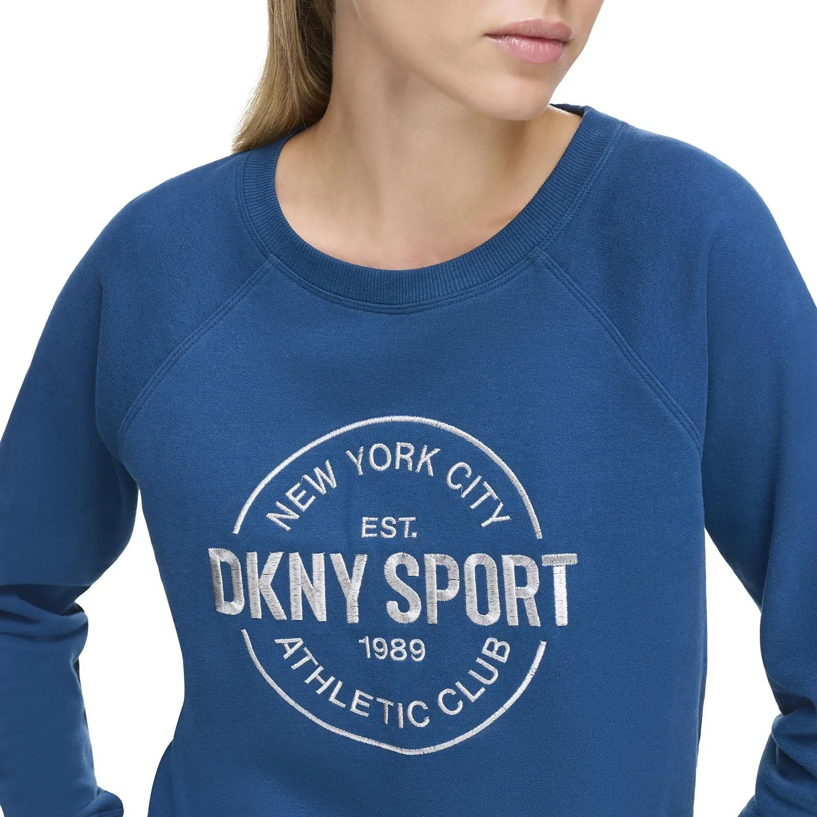 Свитшот DKNY Lurex Athletic Medallion Logo Женский, фото №2 Свитшот DKNY Lurex Athletic Medallion Logo Женский, фото №2