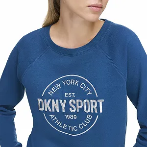 Свитшот DKNY Lurex Athletic Medallion Logo Женский synthetic.ua - Фото 1
