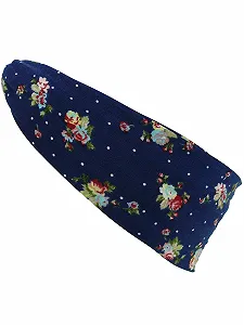 Пов'язка Harrys-Collection Жіноча з квітами Один Розмір Темно-синій synthetic.ua - Фото 1