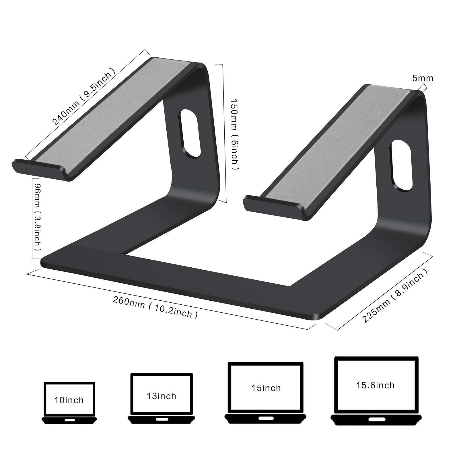 Подставка для ноутбука Orionstar, эргономичная подставка для ноутбука для стола, алюминиевая подставка для ноутбука с вентиляцией, совместимая с MacBook Air Pro Samsung Notebook 10-15.6 дюймов, черная, фото №2 Подставка для ноутбука Orionstar, эргономичная подставка для ноутбука для стола, алюминиевая подставка для ноутбука с вентиляцией, совместимая с MacBook Air Pro Samsung Notebook 10-15.6 дюймов, черная, фото №2