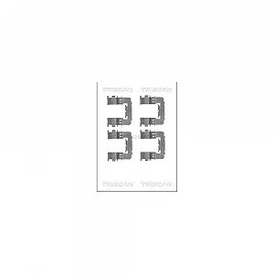 Комплект аксесуарів, гальмівні колодки дискового гальма TRISCAN 8105 681534, передній міст - Фото 1