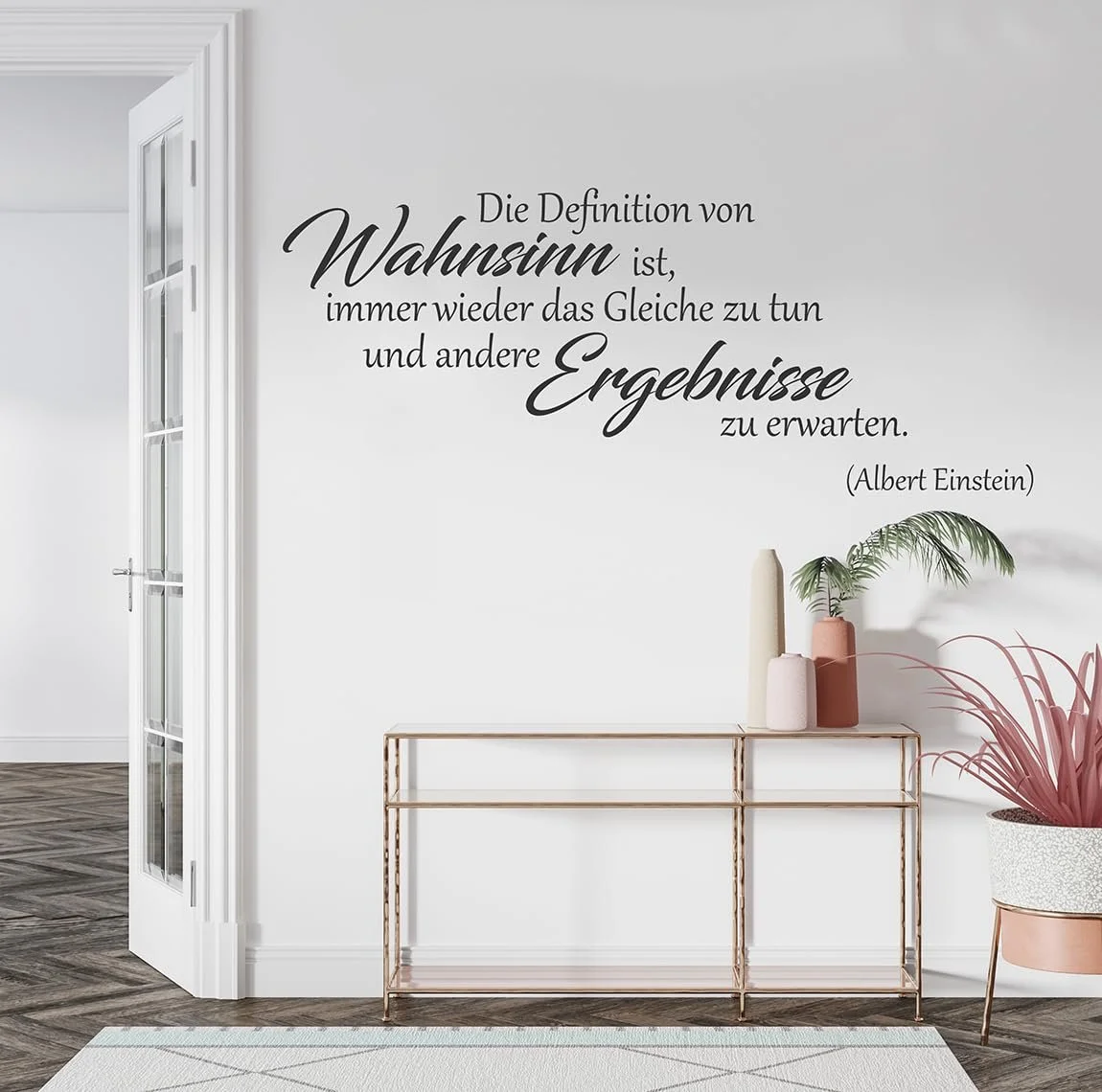 Наклейка на стіну tjapalo a53 Albert Einstein мотиваційна цитата Чорна 140x58 см, фото №5