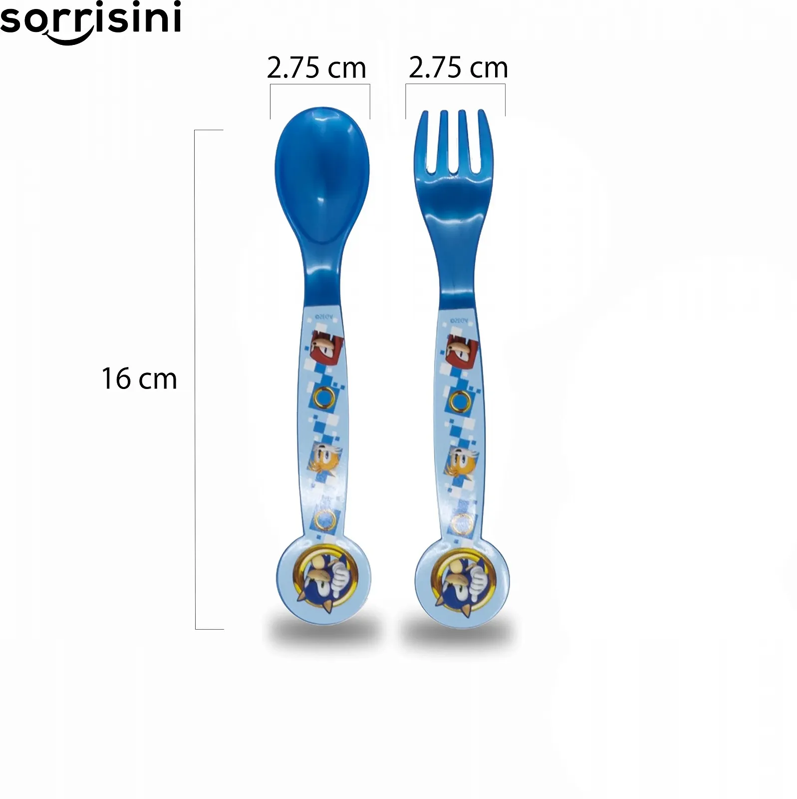 Набор детской посуды Sorrisini Sonic: тарелка, миска для каши, чашка 350 мл, детские столовые приборы, фото №9 Набор детской посуды Sorrisini Sonic: тарелка, миска для каши, чашка 350 мл, детские столовые приборы, фото №9