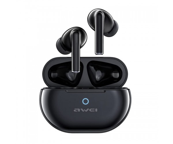 Бездротові Bluetooth навушники Awei T61 із зарядним боксом Чорний, фото №1