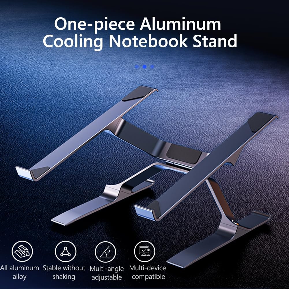Подставка для ноутбука регулируемая алюминиевый сплав портативная для ноутбуков/планшетов 10-17,3 дюймов, фото №4