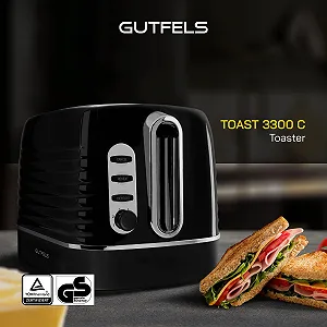 Тостер GUTFELS 2 скибки Toast 3300 C | Інтегрована насадка для булочок | Центрування тостів | Ідеальний результат підсмажування | Піддон для крихт | Підйомник | 1050 Ватт synthetic.ua - Фото 1