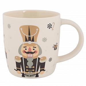 Різдвяна Кружка sarcia.eu Лускунчик - Упакована в подарункову коробку, кремова 365 мл (A) - Фото 1