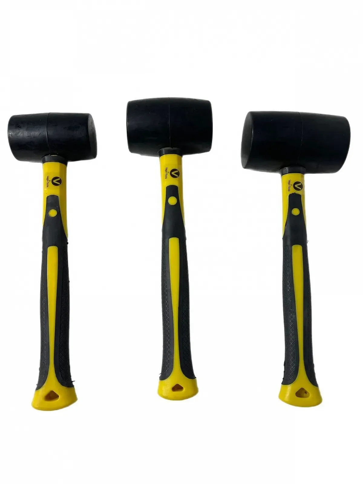 Набір гумових молотків 370/500/700 г 3 шт., фото №1