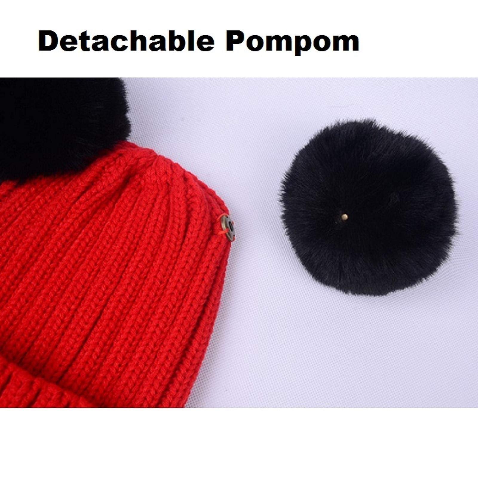 В'язана шапка з помпоном YQHWLKJ для жінок, дітей, дівчаток, фото №4