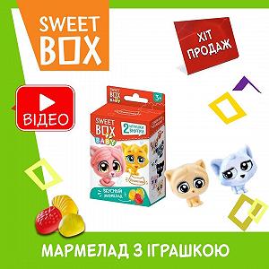 Пушистики Котята Sweetbox Свитбокс BABY жевательный мармелад с 2-мя игрушками в коробочке - Фото 1