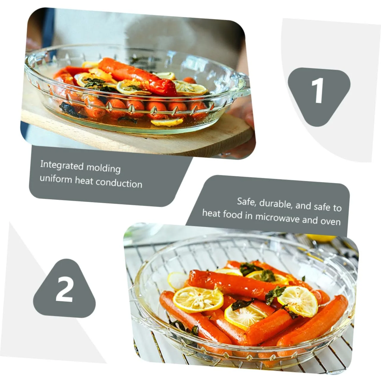 Форма для выпечки стеклянная термостойкая для микроволновой печи антипригарная, фото №3 Форма для выпечки стеклянная термостойкая для микроволновой печи антипригарная, фото №3