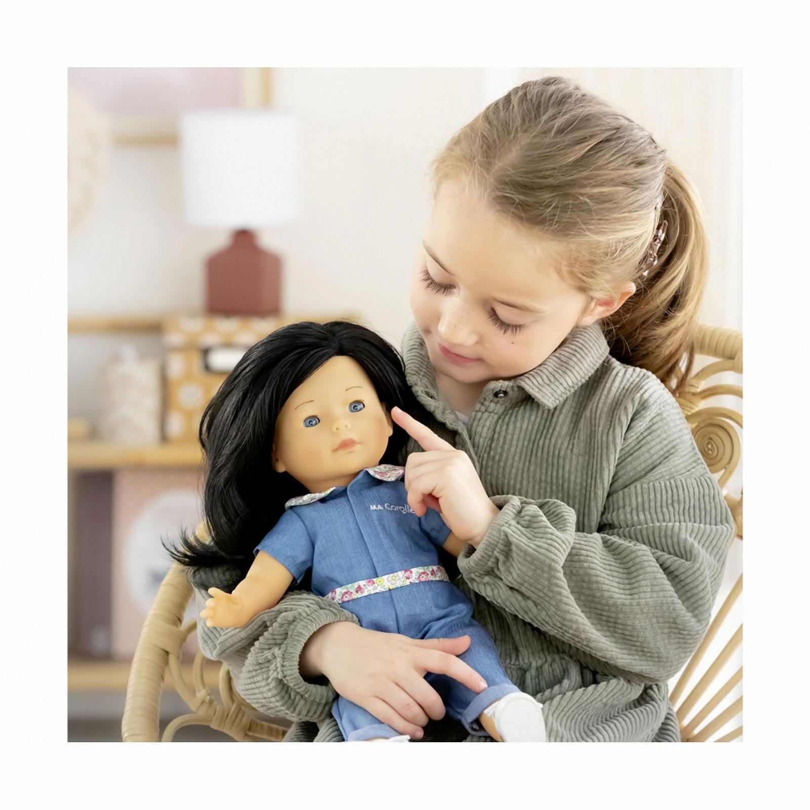 Лялька Corolle Perrine Тіло Одяг Довге чорне волосся Сплячі очі Аромат ванілі 36 см, фото №5 Лялька Corolle Perrine Тіло Одяг Довге чорне волосся Сплячі очі Аромат ванілі 36 см, фото №5