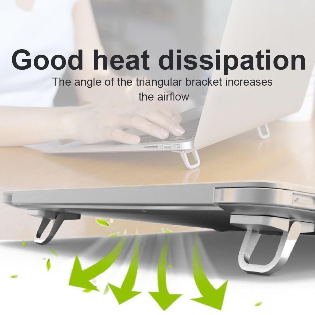 Подставка для ноутбука Мини (4 шт.) Металл, складная, регулируемая, противоскользящая, фото №3