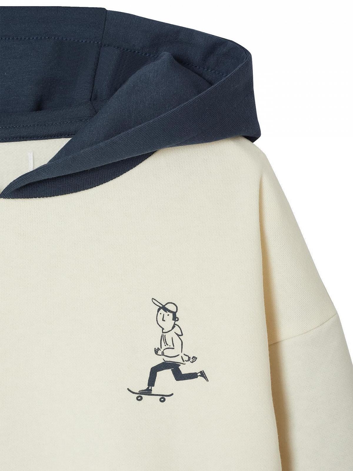 Толстовка з капюшоном Vertbaudet для хлопчиків з принтом і ефектом нашарування, фото №4